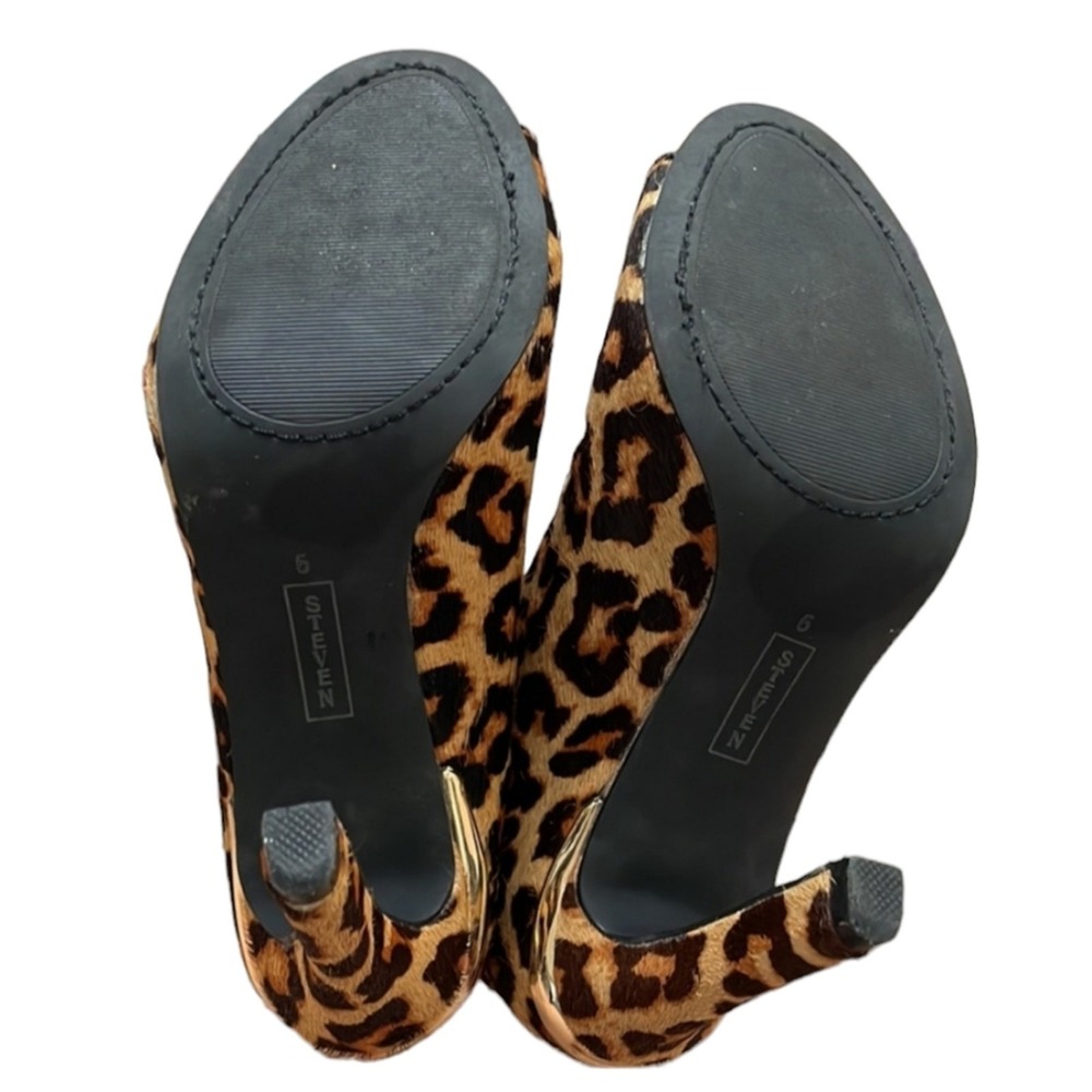 Steve Leopard Print Open Toe Stiletto Heel Bootie… - image 5